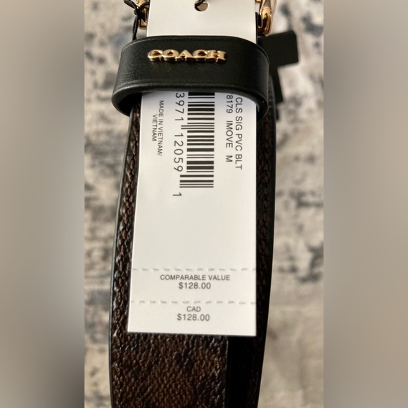 BUNDLE DEAl‼️ Coach Classic Belt Signature Canvas/Coach Pouch Signature Canvas - Picture 3 of 15